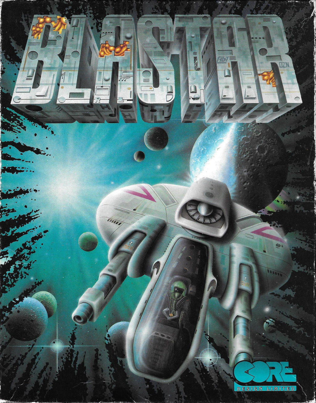 Blastar box art for Amiga